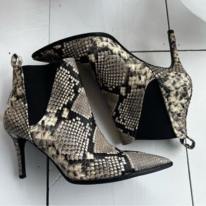 Zara snakeskin ankle boots